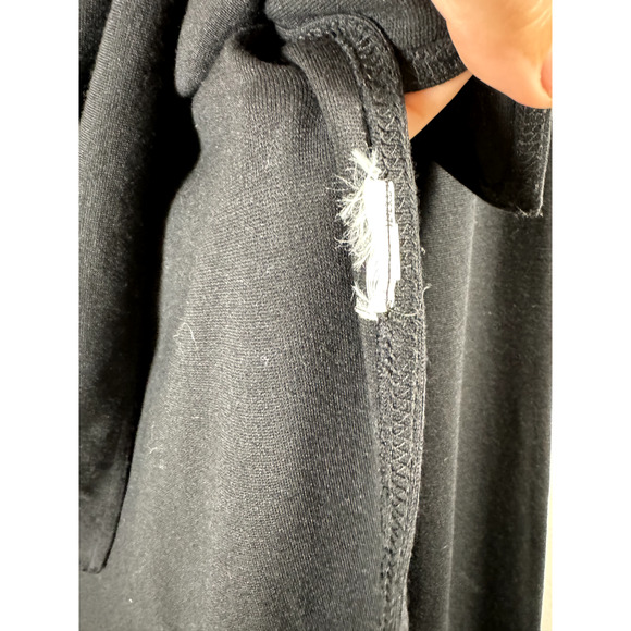 French Connection Black Gold Bar Stud Regency Glam Goth Long Lightweight Sweater - Picture 5 of 7